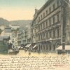 Karlovy Vary - sloup se sousoším Nejsvětější Trojice | sloup se sousoším Nejsvětější Trojice na počátku 20. století