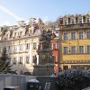 Karlovy Vary - sloup se sousoším Nejsvětější Trojice | morový sloup na tržišti - leden 2010