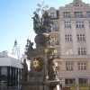 Karlovy Vary - sloup se sousoším Nejsvětější Trojice | trojiční morový sloup - březen 2011