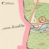 Protivec - Luční kaple | Luční kaple na císařském otisku mapy stabilního katastru vsi Protivec z roku 1841
