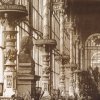 Karlovy Vary - busta Davida Bechera | busta Davida Bechera v interéru litinové Vřídelní kolonády v době před rokem 1900