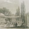 Karlovy Vary - pavilon Tereziina pramene | pavilon Tereziina pramene na ocelorytině kolem roku 1850