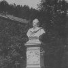 Karlovy Vary - busta Johanna Wolfganga von Goetha | busta Johanna Wolfganga von Goetha na historické fotografii z roku 1933
