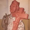 Andělská Hora - socha sv. Jana Nepomuckého | modelace částí plastiky - srpen 2008
