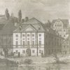 Karlovy Vary - Becherovo divadlo | tzv. Becherovo divadlo na rytině z doby kolem roku 1820