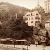 Karlovy Vary - socha sv. Bernarda | plastika  na původním skalním ostrohu před rokem 1890 