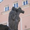 Karlovy Vary - socha sv. Bernarda | barokní socha sv. Bernarda - březen 2011