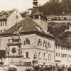 Karlovy Vary - stará radnice | radnice na Tržišti na fotografii z doby před rokem 1875