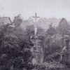 Karlovy Vary - Jánská skála | dřevěný kříž v době kolem roku 1880