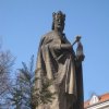 Karlovy Vary - pomník Karla IV. | plastika císaře Karla IV. - březen 2011