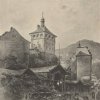 Karlovy Vary - hrad (Zámecká věž) | Zámecká věž na kresbě B. Roubalíka z roku 1896