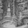 Karlovy Vary - pomník Karla Schwarzenberga | původní podoba pamětního obelisku na rytině z 19. století