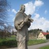Brložec - socha sv. Jana Nepomuckého | renovovaná vrcholová plastika - duben 2013
