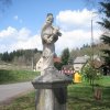 Brložec - socha sv. Jana Nepomuckého | přední strana plastiky - duben 2013