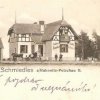 Smilov (Schmiedles) | nádražní stanice ve Smilově při železniční trati Rakovník - Bečov nad Teplou na historické pohlednici z roku 1905