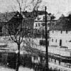 Počerny (Putschirn) | návesní rybník uprostřed Počeren před rokem 1945
