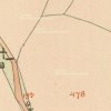 Radotín - železný kříž | železný kříž při pěší cestě na Chyše na výřezu císařského otisku mapy stabilního katastru obce Radotín z roku 1841
