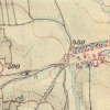 Novosedly - železný kříž | železný kříž na okraji vsi Novosedly na mapě 3. vojenského františsko-josefského mapování z let 1877-1880