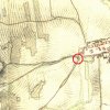 Novosedly - železný kříž | železný kříž u Novosedel na výřezu mapy 2. vojenského františkovo mapování z roku 1846