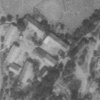 Martice - tvrz | bývalý poplužní dvůr na leteckém snímkování z roku 1952