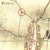Močidlec - Chaluppnův kříž | Chaluppnův kříž na rozcestí cest na mapě 2. vojenského františkovo mapování z let 1836-1852