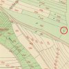 Močidlec - Gutschkův kříž | Gutschkův kříž na císařském otisku mapy stabilního katastru obce Močidlec z roku 1841
