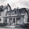 Hůrky (Berghäuseln) | domy a obchod uprostřed obce Hůrky před rokem 1945