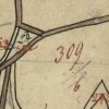 Kovářov - železný kříž | železný kříž při rozcestí polních cest na výřezu císařského otisku mapy stabilního katastru obce Kovářov z roku 1841