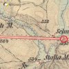 Skřipová - Šnakenský kříž | Šnakenský kříž u Skřipové na výřezu mapy 3. vojenského františko-josefského mapování z roku 1879