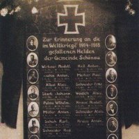 Činov - pamětní deska obětem 1. světové války